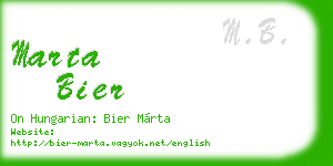 marta bier business card